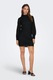 JdY, Rochie mini cu maneci bufante, Negru, L