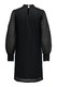 JdY, Rochie mini cu maneci bufante, Negru, L