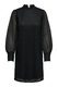 JdY, Rochie mini cu maneci bufante, Negru, L