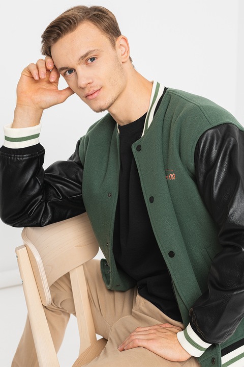 Only & Sons, Десенирано яке Barry Varisty, Зелен/Черен, L