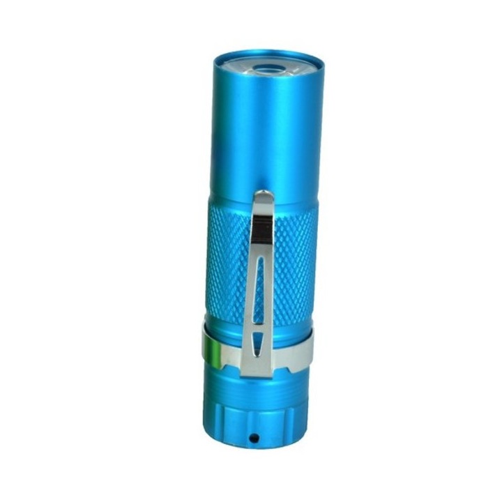 Фенер 308, мощност 3W, светлинен поток 280lm, включени батерии, син цвят