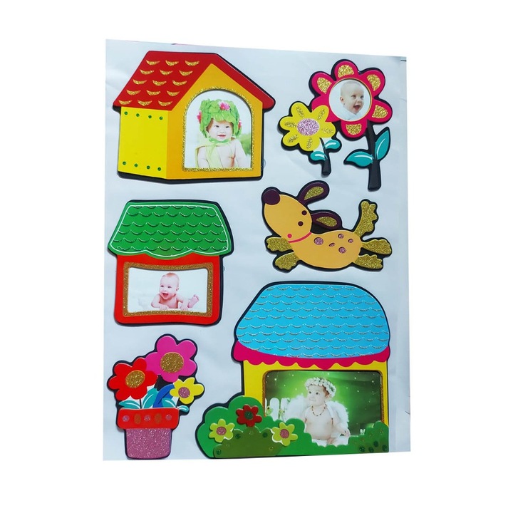 Декоративен стикер, Къщи с картинки, 45 см, WX-EB002