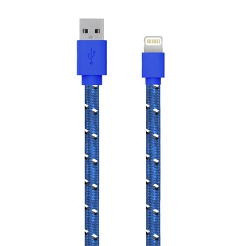 Cablu de date/incarcare Serioux, port Lightning, compatibil Apple, Albastru Cablu de date/incarcare Serioux, port Lightning, compatibil Apple, Albastru