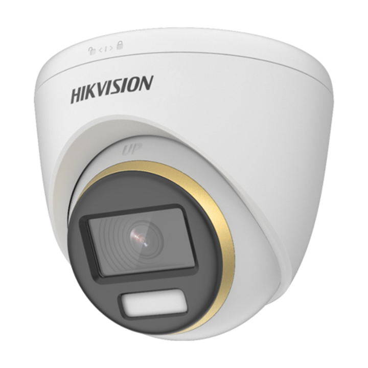 Camera de supraveghere ColorVu AnalogHD 3K, lentila 2.8mm, lumina alba 40 metri, Hikvision DS-2CE72KF3T-2.8mm