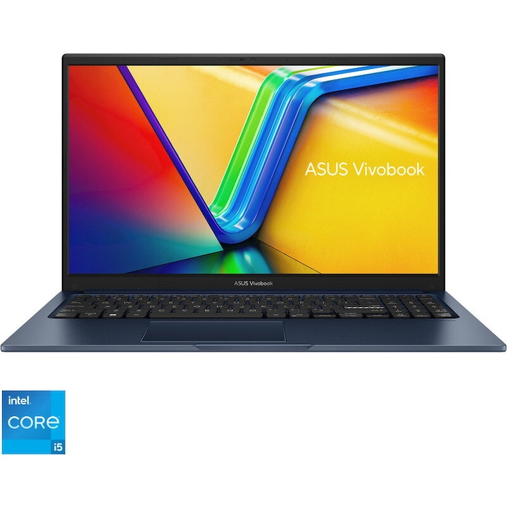Laptop Asus Vivobook 15 X1504ZA, 15.6", Full HD, Intel Core i5-1235U, 16GB DDR4, 1TB SSD, Intel Iris Xe, No OS, Quiet Blue