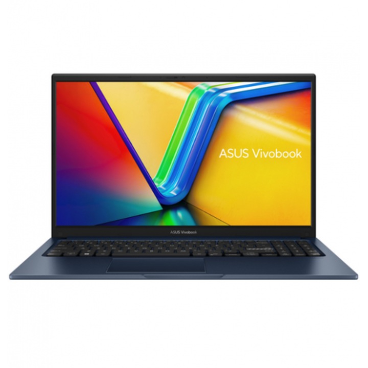 Laptop ASUS Vivobook 15 X1504ZA cu procesor Intel® Core™ i5-1235U, 15,6" FHD, 12 GB RAM, 512 GB SSD, Intel® Iris® Xᵉ Graphics, Windows 11 Pro, Quiet Blue