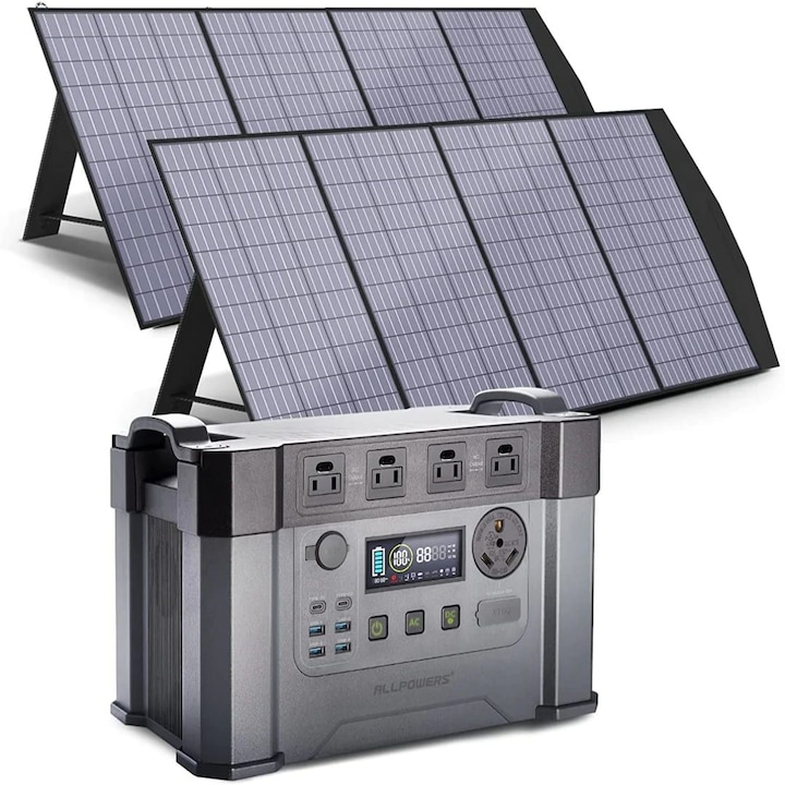 Соларна система ALLPOWERS, S2000 pro, 2400W + 2 панела, 200W, SP033