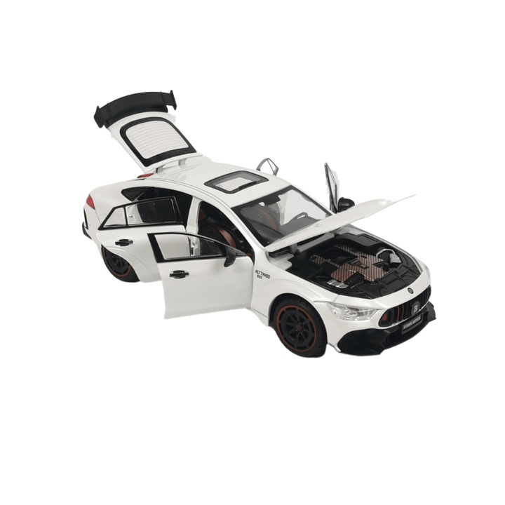 Метален автомобил, Mercedes AMG GT, Brabus, 1:24, Бял, Без опаковка