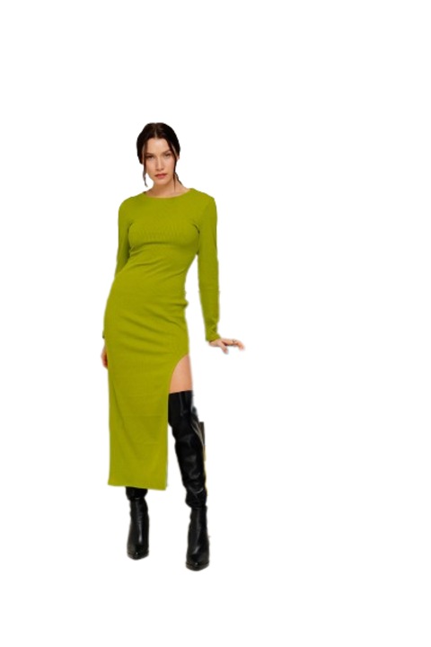 Női ruha, Azuri, 6402, Olívazöld