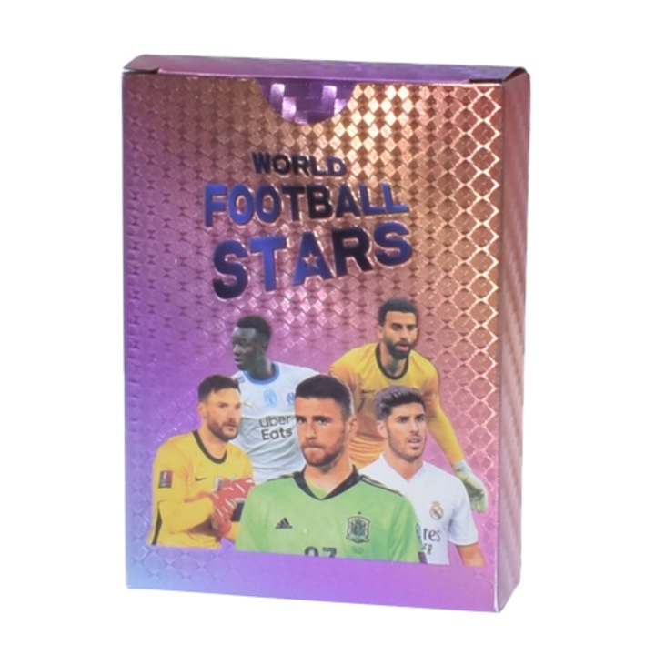 55 World Football Stars kártya készlet, Stone® Collection a bolygó legjobb játékosaival, Multicolor