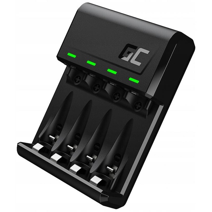 Incarcator pentru baterii AA/AAA/R6/R03/Ni-MH, Green Cell, 2600 mAh, Negru