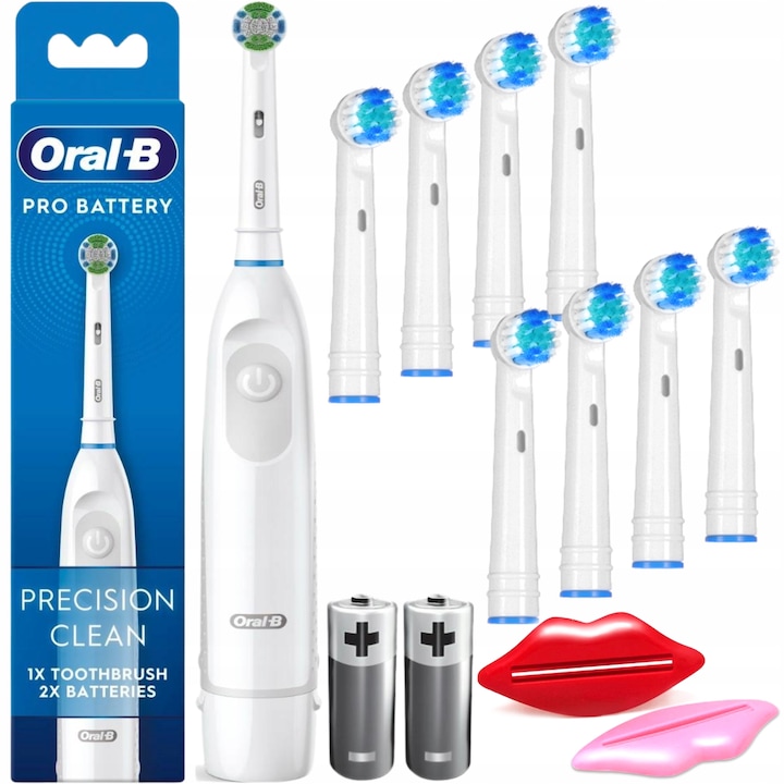 Oral-B elektromos fogkefe készlet 8 tartalék fejjel és tartozékokkal, 7600 ford./perc, többszínű