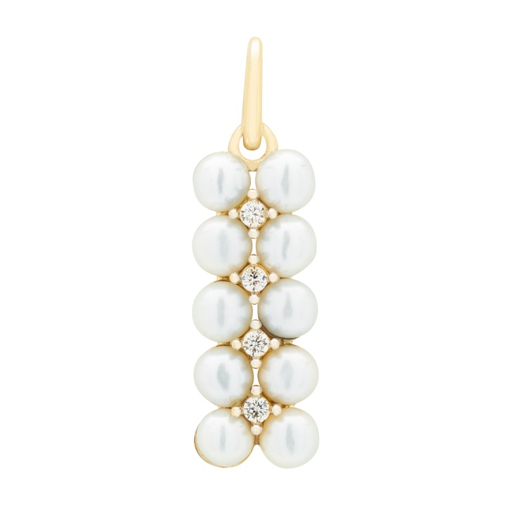 Pandantiv aur galben 14k Line Pearl