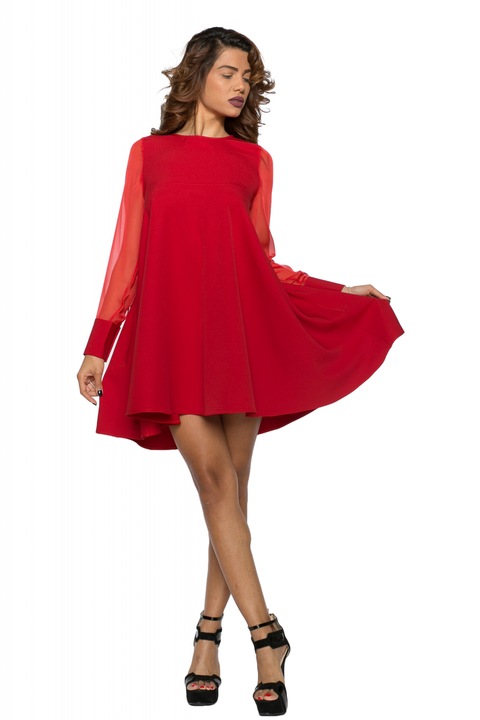 Rochie scurta eleganta, Mirela, Rosu