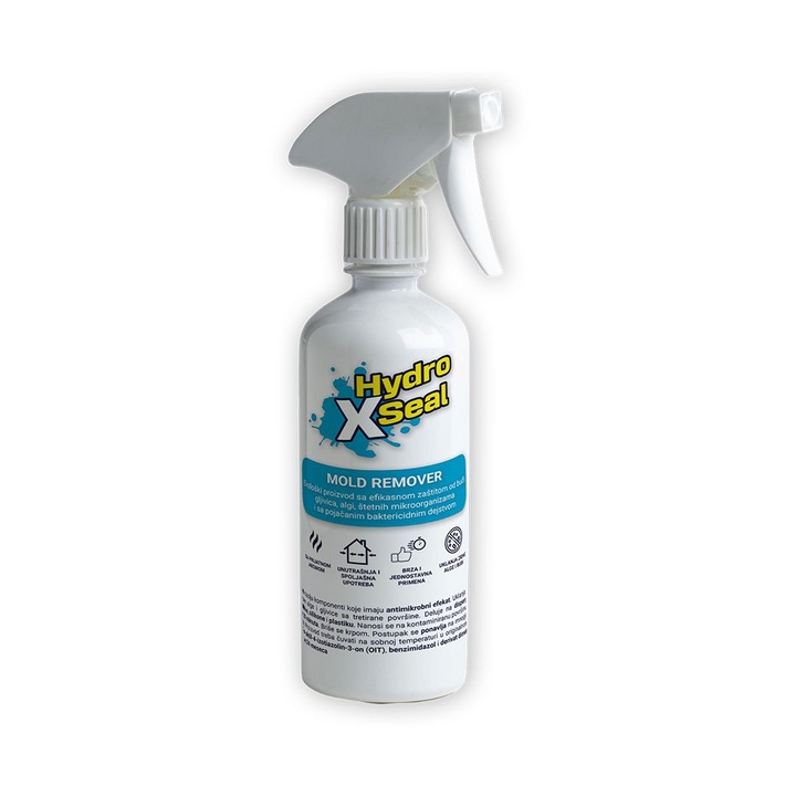 2 x Hydroxseal спрей против мухъл, за интериор и екстериор, професионален, дълбоко почиства и премахва мухъл 500 ml