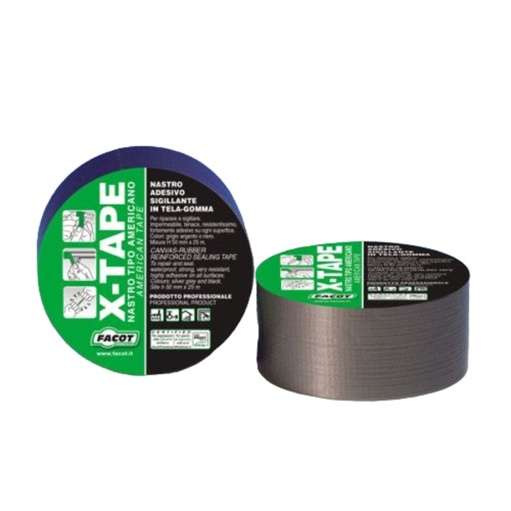 Banda impermeabila pentru sigilare si reparare cu rezistenta sporita la frecare, X-Tape, 50mm x 25m