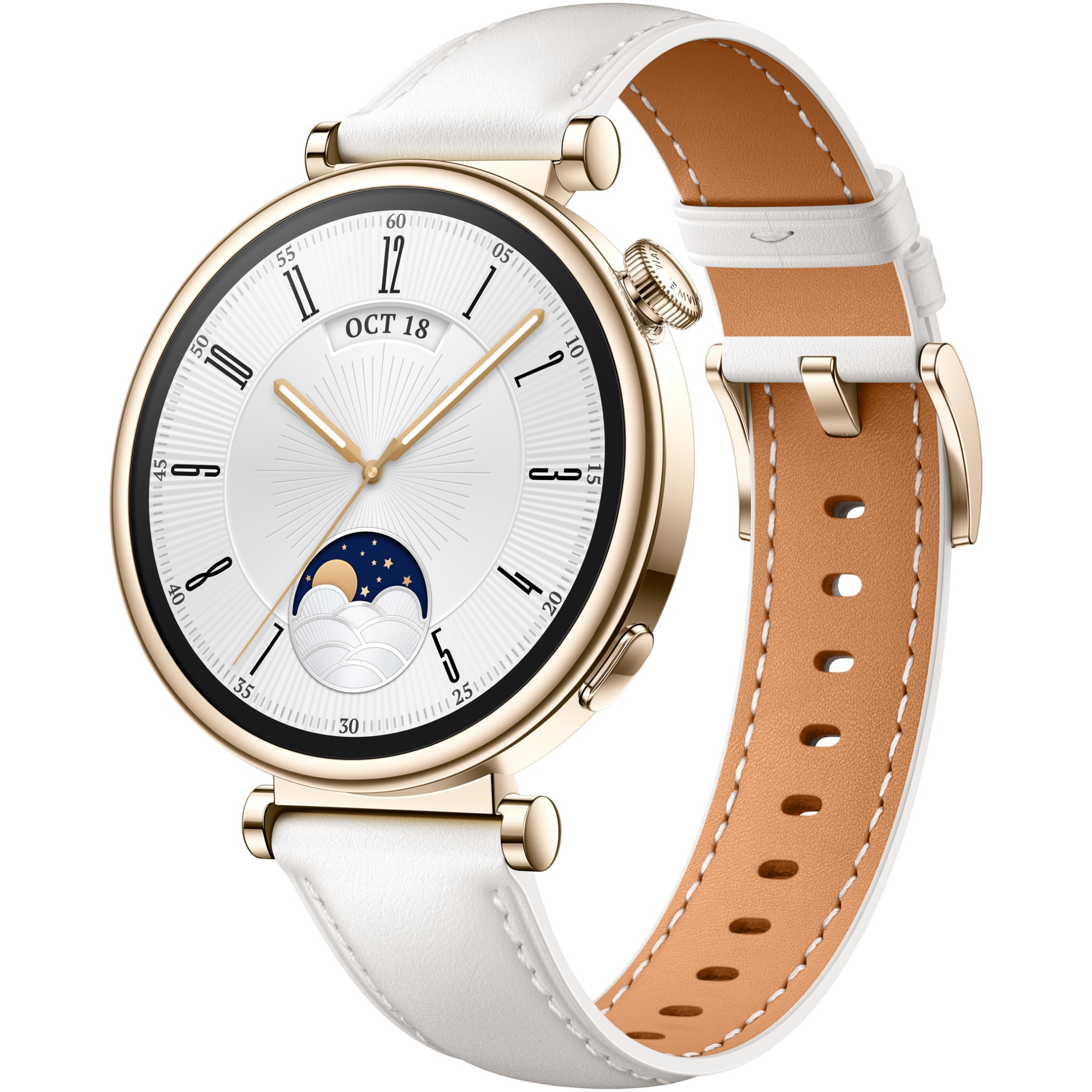 Smartwatch Huawei Watch GT 4, 41mm, White Leather - eMAG.ro
