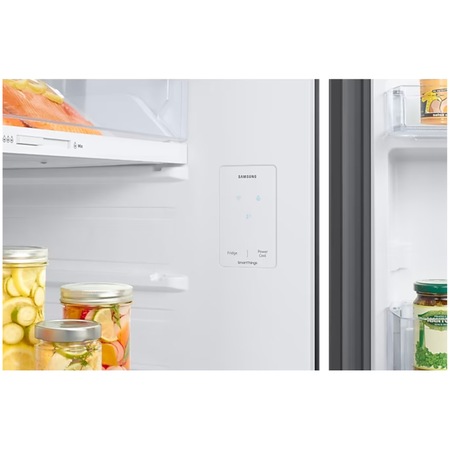 Frigider cu doua usi Samsung BeSpoke RT42CB662412EO, 415 l, No Frost, All Around Cooling, AI Energy, WiFi, Clasa E, H 178.5 cm, Sticla alba