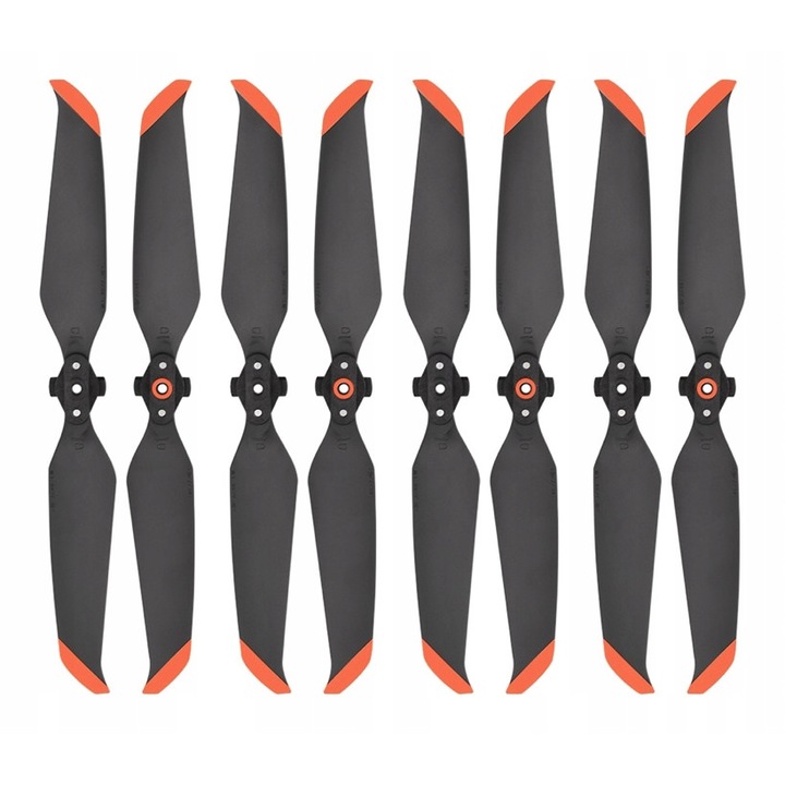 Set de 8 elice pentru DJI Mavic Air 2, Dji, Negru/Portocaliu