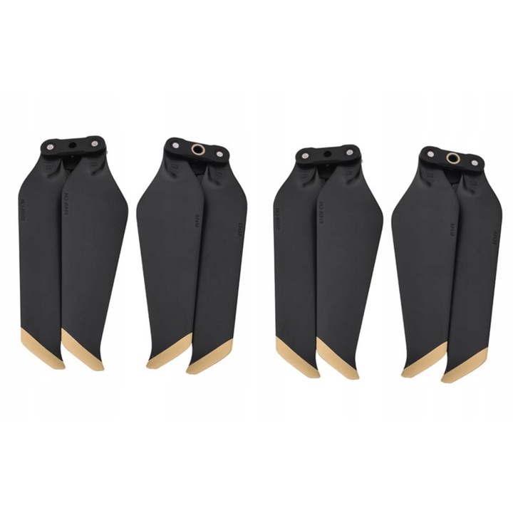 Set 4 elice, DJI, Compatibil cu DJI Mavic 2 Pro Zoom, Plastic, Negru/Auriu