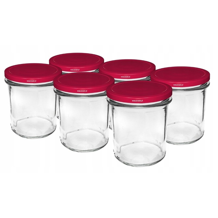 Set 6 borcane, Browin, Sticla, Transparent, 346 ml