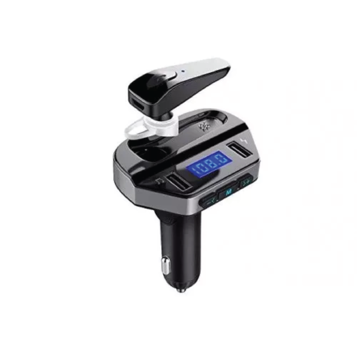 Modulator FM MP3 Player + handsfree cu casca bluetooth V4.2 V6
