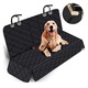 Husa scaune auto protectie si transport animale, zggzerg, cu decupare cotiera si Centura de siguranta pentru caini, impermeabila, antialunecare, lavabila, pentru majoritatea masinilor Camioane SUV-uri, 135cm, Negru