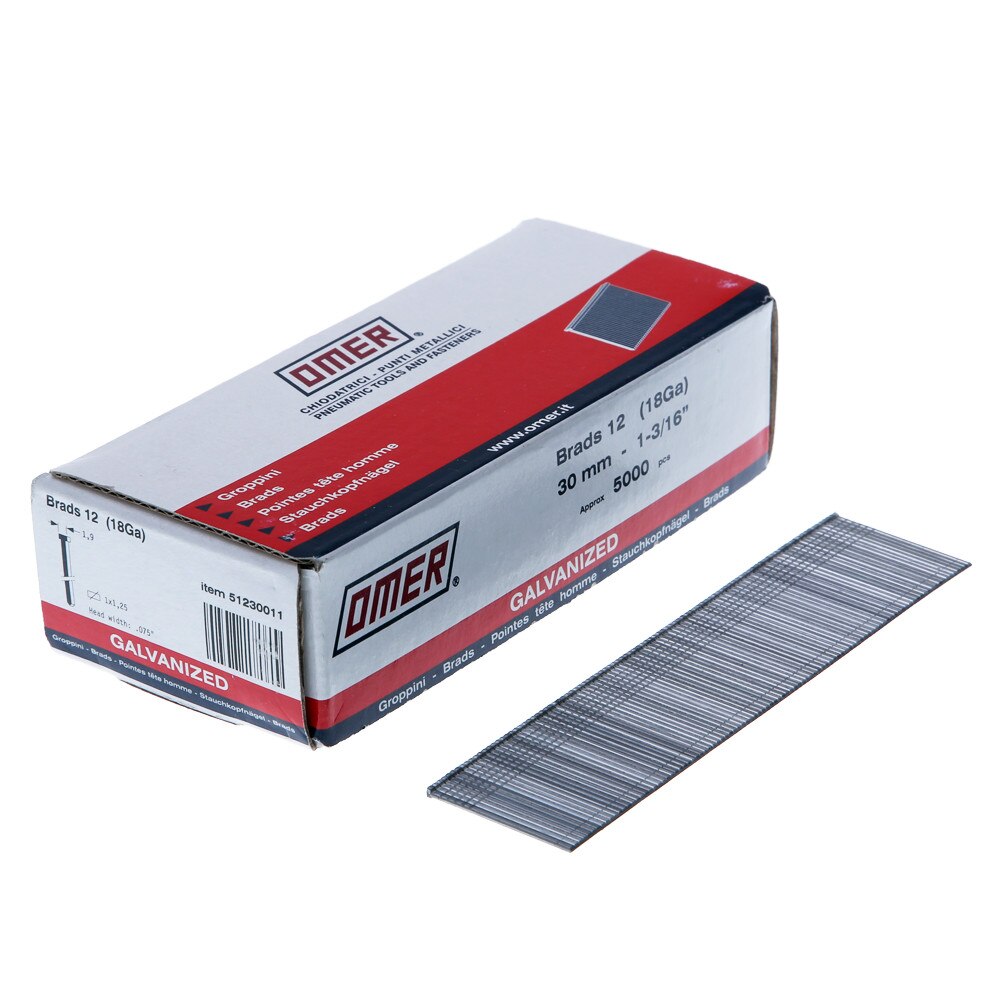 Minicuie cu cap, Omer serie Brads 12, Ø1x1.25 mm