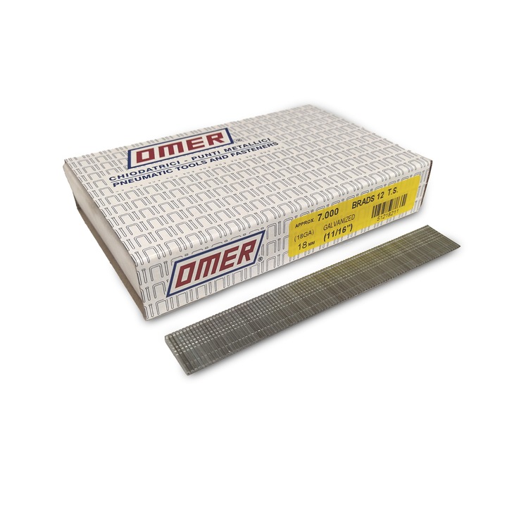 Minicuie cu cap, Omer serie Brads 12, Ø1x1.25 mm
