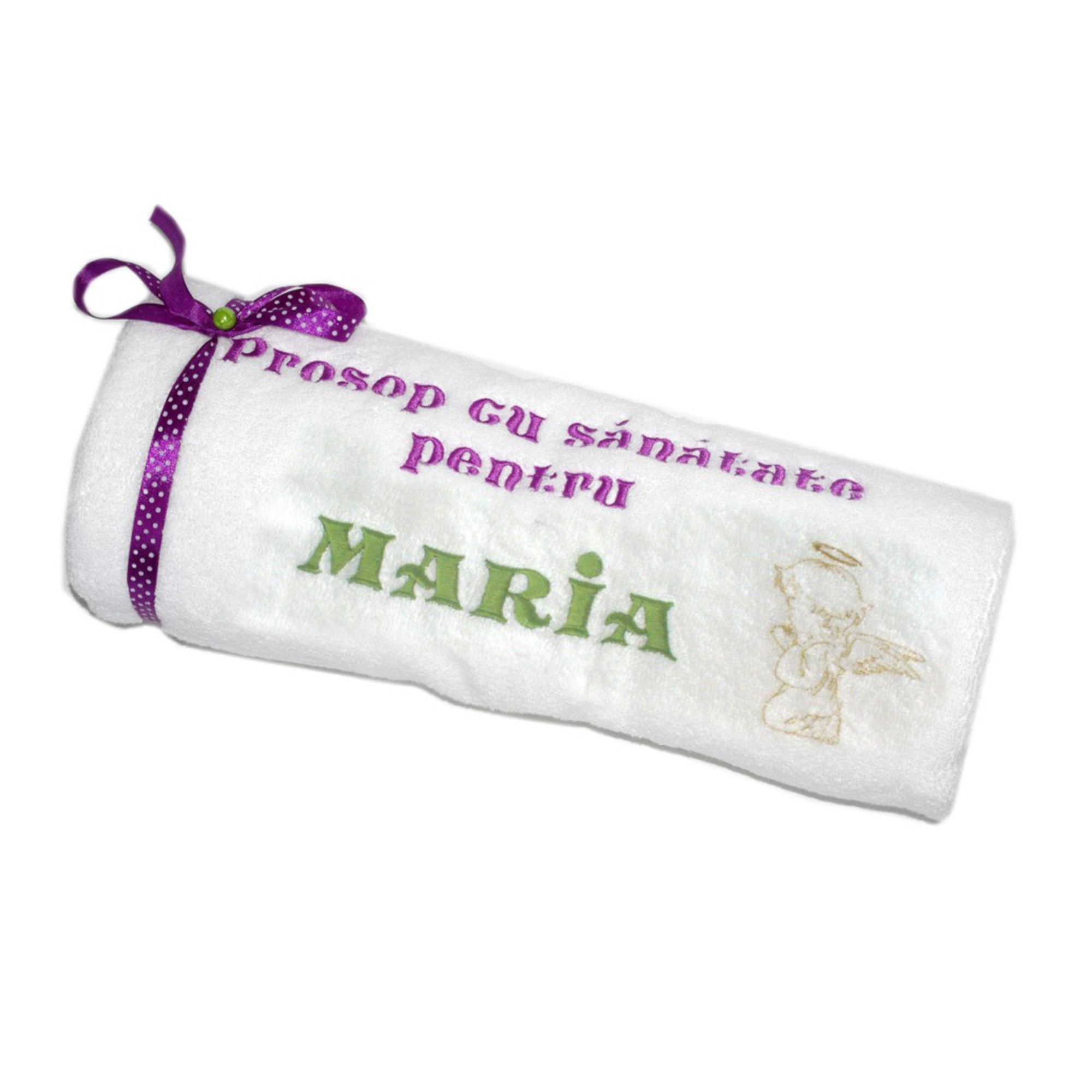 Prosop Brodat cu ingeras si nume