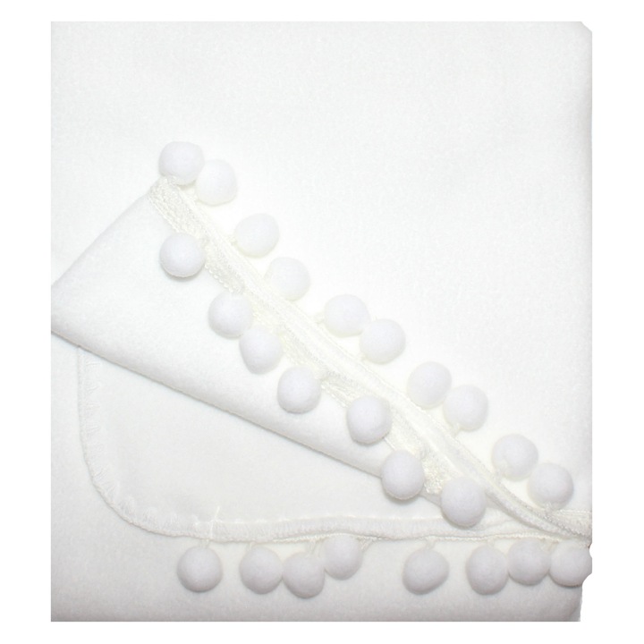 Paturica alba cu ciucuri