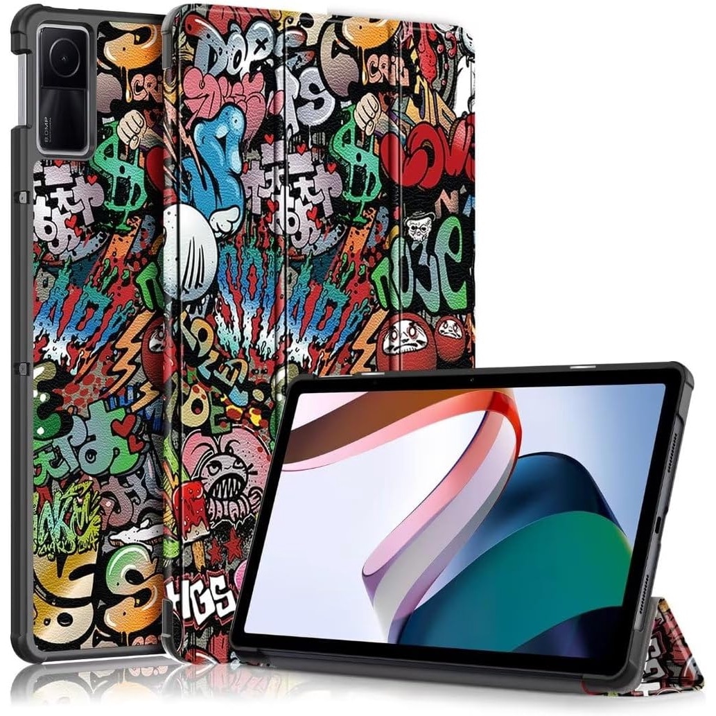 Husa Slim Sigloo, Smart Cover, Trifold, pentru tableta Xiaomi RedMI Pad 10.6,10.6 inch, model Graffity