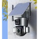 Камера за наблюдение със соларен панел AleArtizan®, 6W, 8 MP, Резолюция 4K, Ultra HD, WIFI, PTZ Bullet, 10x оптично увеличение, IP66, 6 LED диода, Двупосочна комуникация, Аларма, Сензори за движение IR 50 м, Сребрист
