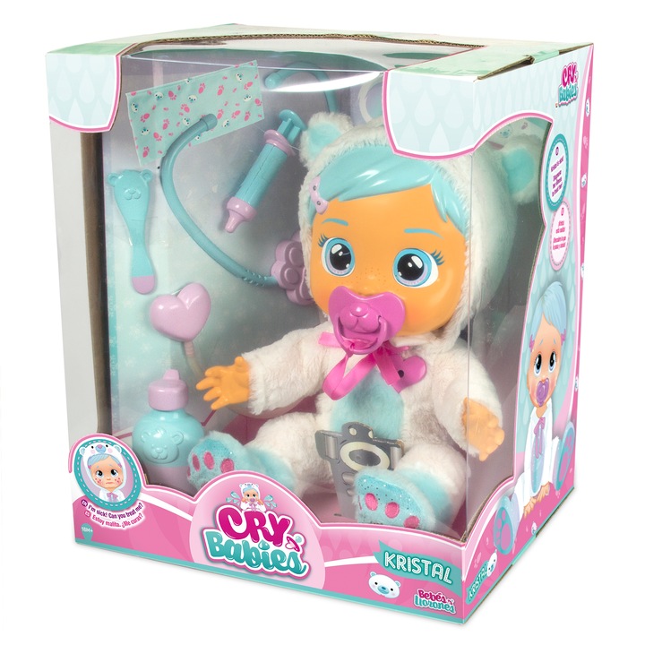 Кукла Cry Babies Dressy Doll - Кристал е болна