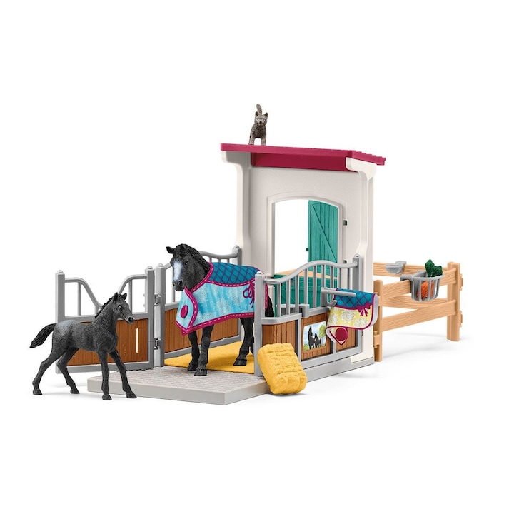 Schleich Horse Club 42611 Ló box kancával és csikóval