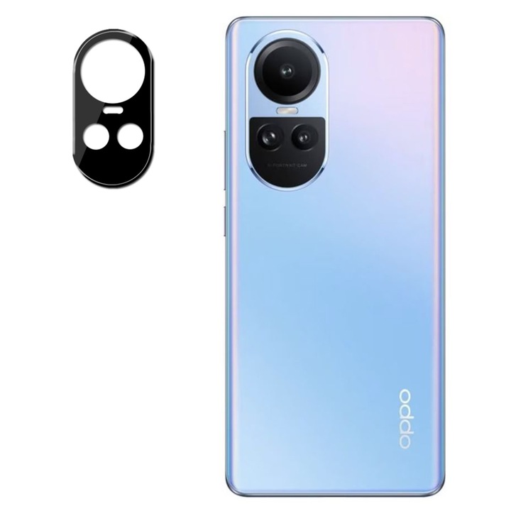 Ütésálló kamerafólia Oppo Reno10-hez, fekete