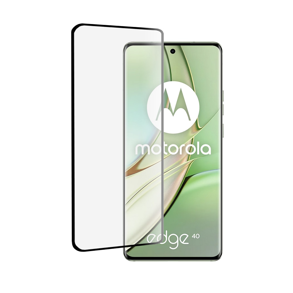 Folie pentru Motorola Edge 40, Techsuit 111D Full Cover / Full Glue Glass / 3D Curved Screen, Black