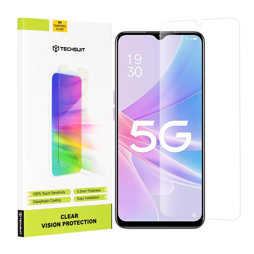 Protector de sticla pentru Oppo A58 5G / A78 5G - Techsuit Clear Vision - Transparent