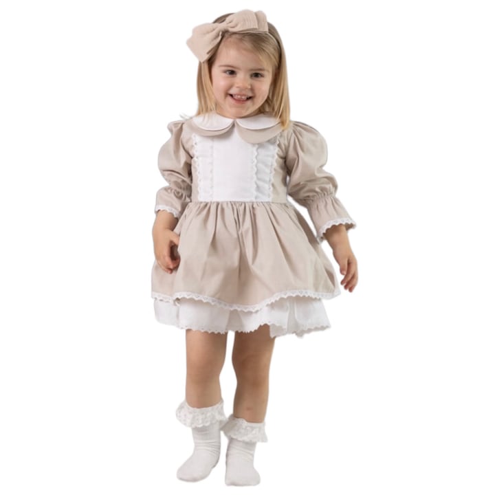 Rochita fetite bumbac Lempika Kids FruFru, Bej