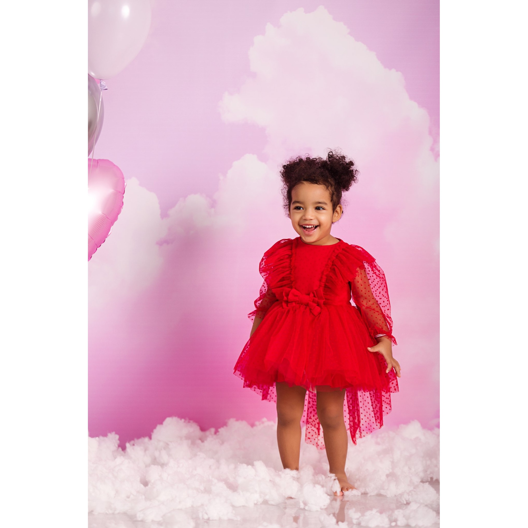 Rochita ocazie fetite Lempika Kids Karolline rosie 3-4ani 104cm - eMAG.ro