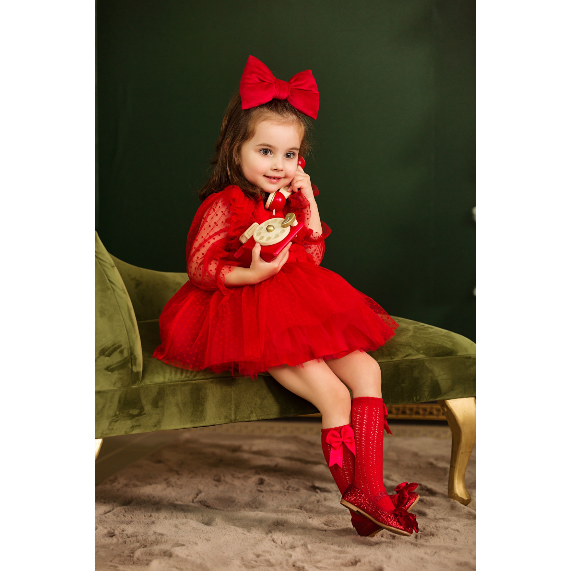 Rochita ocazie fetite Lempika Kids Karolline rosie 3-4ani 104cm - eMAG.ro