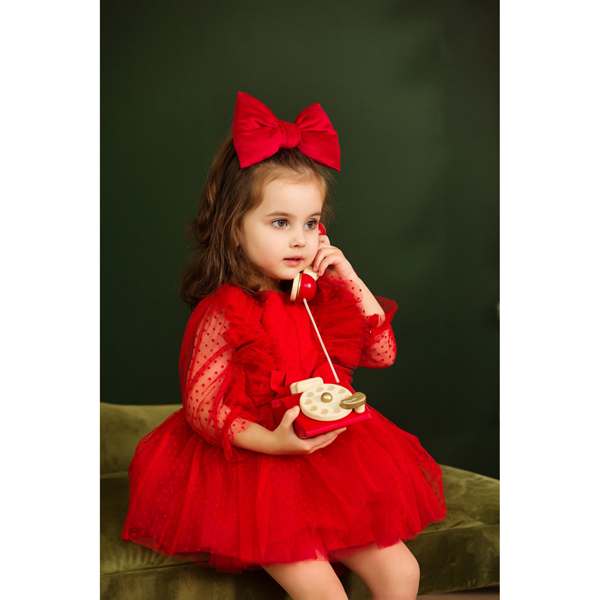 Rochita ocazie fetite Lempika Kids Karolline rosie 3-4ani 104cm - eMAG.ro