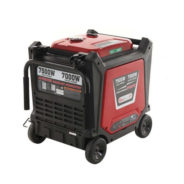 Generator pe benzina tip inverter Geotech PTGA 9000, 7.5 kW, 4 timpi, Monofazat, Pornire electrica, 70 dB