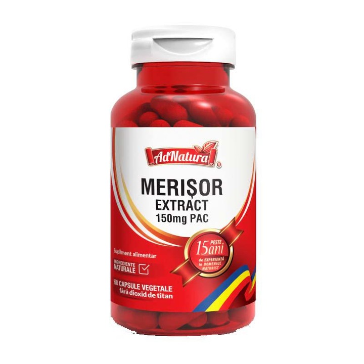 Merisor Extract 150 miligrame 60 capsule Adnatura
