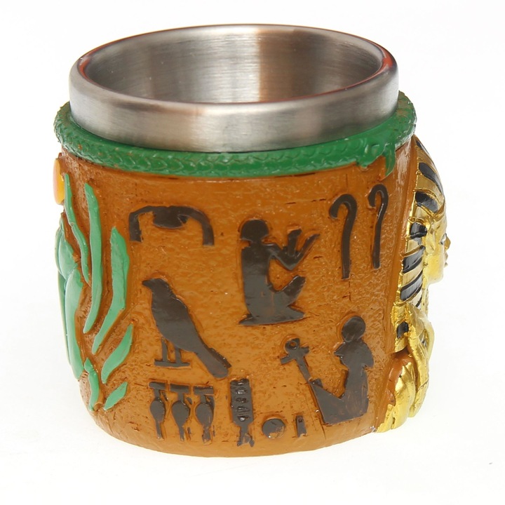 Pahar Shot Egiptean 5.7cm 50ml decorat 360grade Tole 10 Imperial 39408