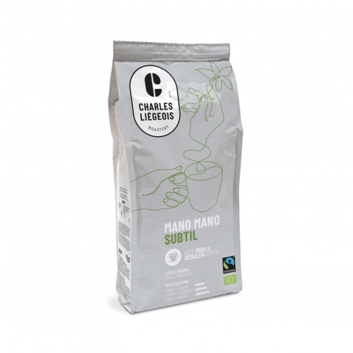 Cafea Macinata BIO Charles Liegeois Mano Mano Subtil 250 g