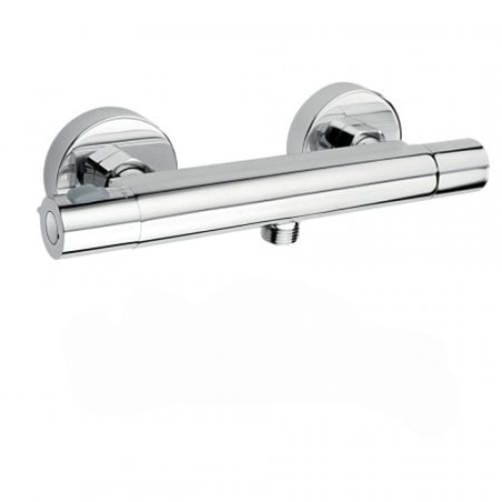 Baterie termostatata perete dus Trinity, crom fara accesorii, Ferro