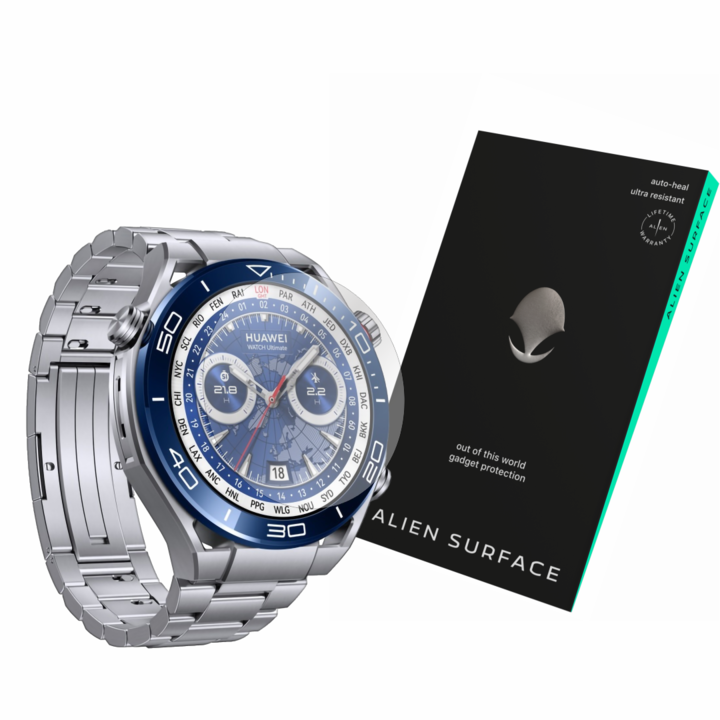 Alien Surface védőfólia, kompatibilis a Huawei Watch Ultimate készülékkel, képernyővédő (1+2 tartalék)