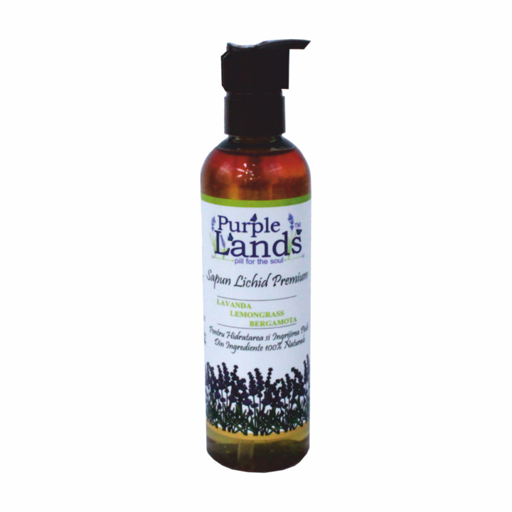 Течен сапун, Purple Lands, лавандула-лимонова трева-бергамот, 250 ml