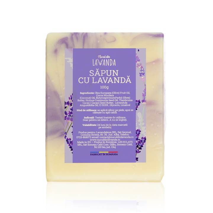 Sapun artizanal cu lavanda, Nucul din lavanda, 100 gr